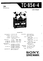 Sony TC-854-4 - Service Manual 